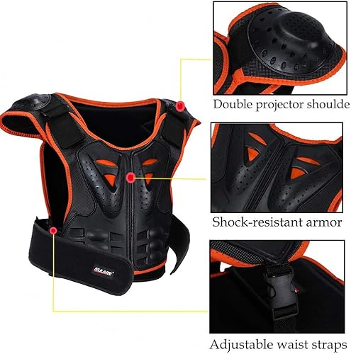 Miniatura 4 de Kids Chest Protector, Dirt Bike Motorcycle Motocross Protective Armor, Youth Riding Biking Vest Jacket, Full Body Back Spine Armor Gear Guard