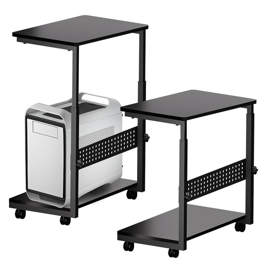 ☆パソコンワゴン 昇降式 複合機ラック キャスター付き 棚板 Amazon | DAIWIN pcラック 昇降式 幅35×奥行60×高さ67～95cm