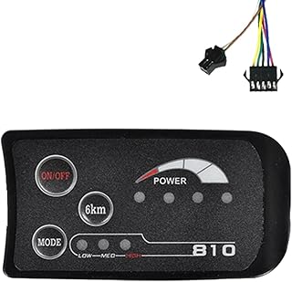 MRGHusus S810 E-Bike LED Display Meter 36V IP65 UART Protocol SM 5+2 PIN for E-Bicycle E-Bike Meter