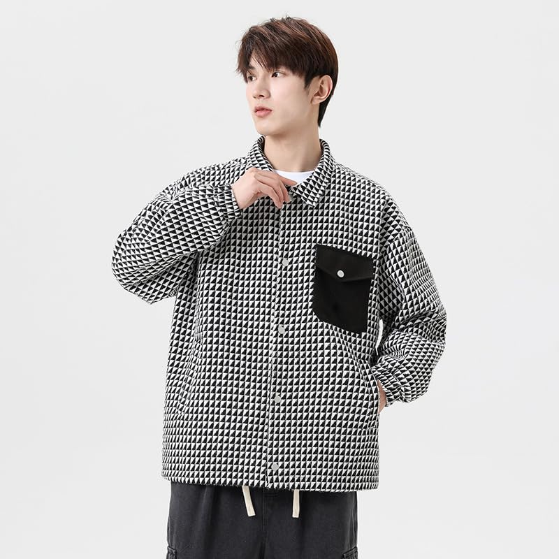 American Summer Youth Plaid Casual Collar Jacket3