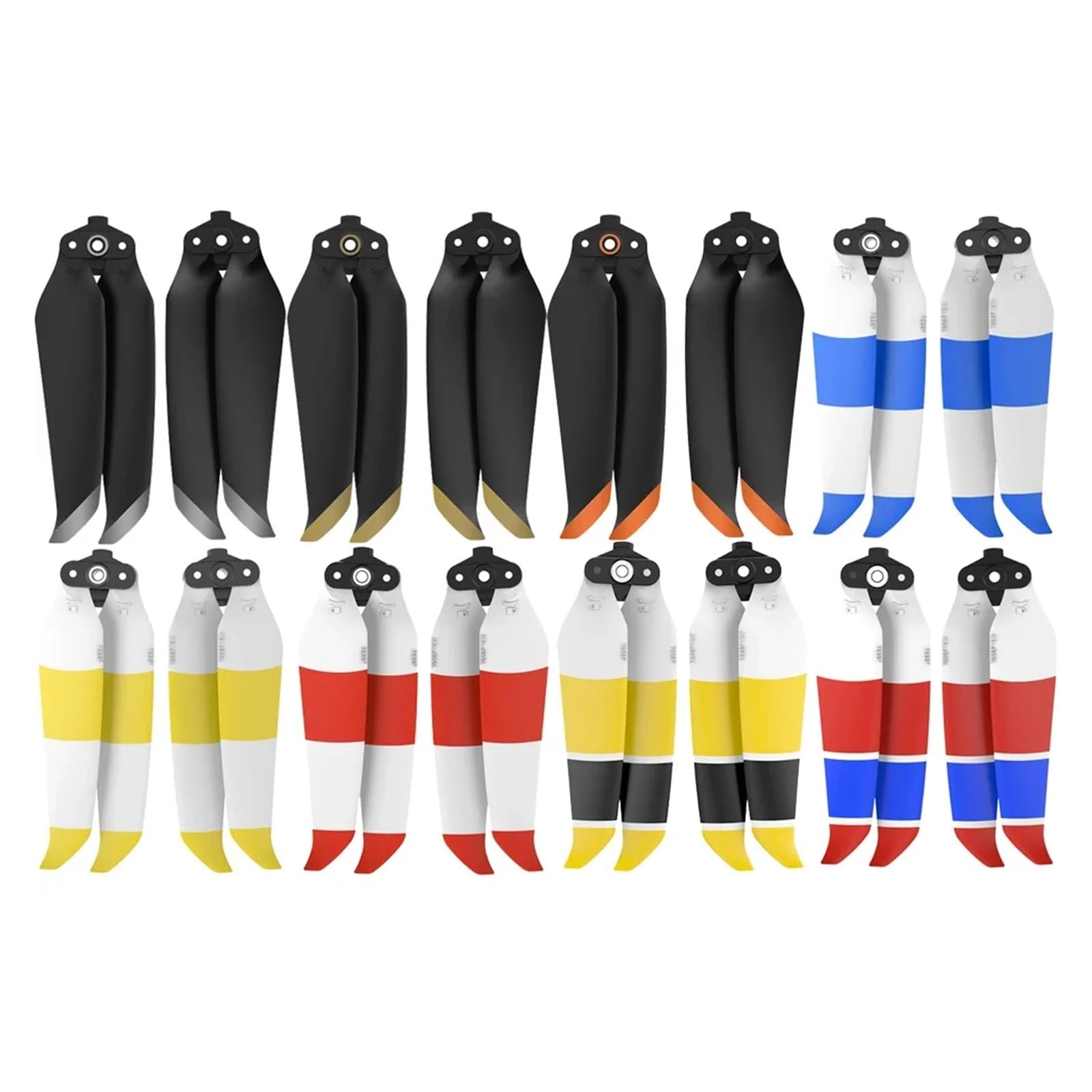 Hélices à dégagement Rapide 7238F for Air 2S/Mavic AIR 2, pales à pales, Ventilateur à Faible Bruit, pièces de Rechange, Accessoires de réparation(Black Gold 4pcs)