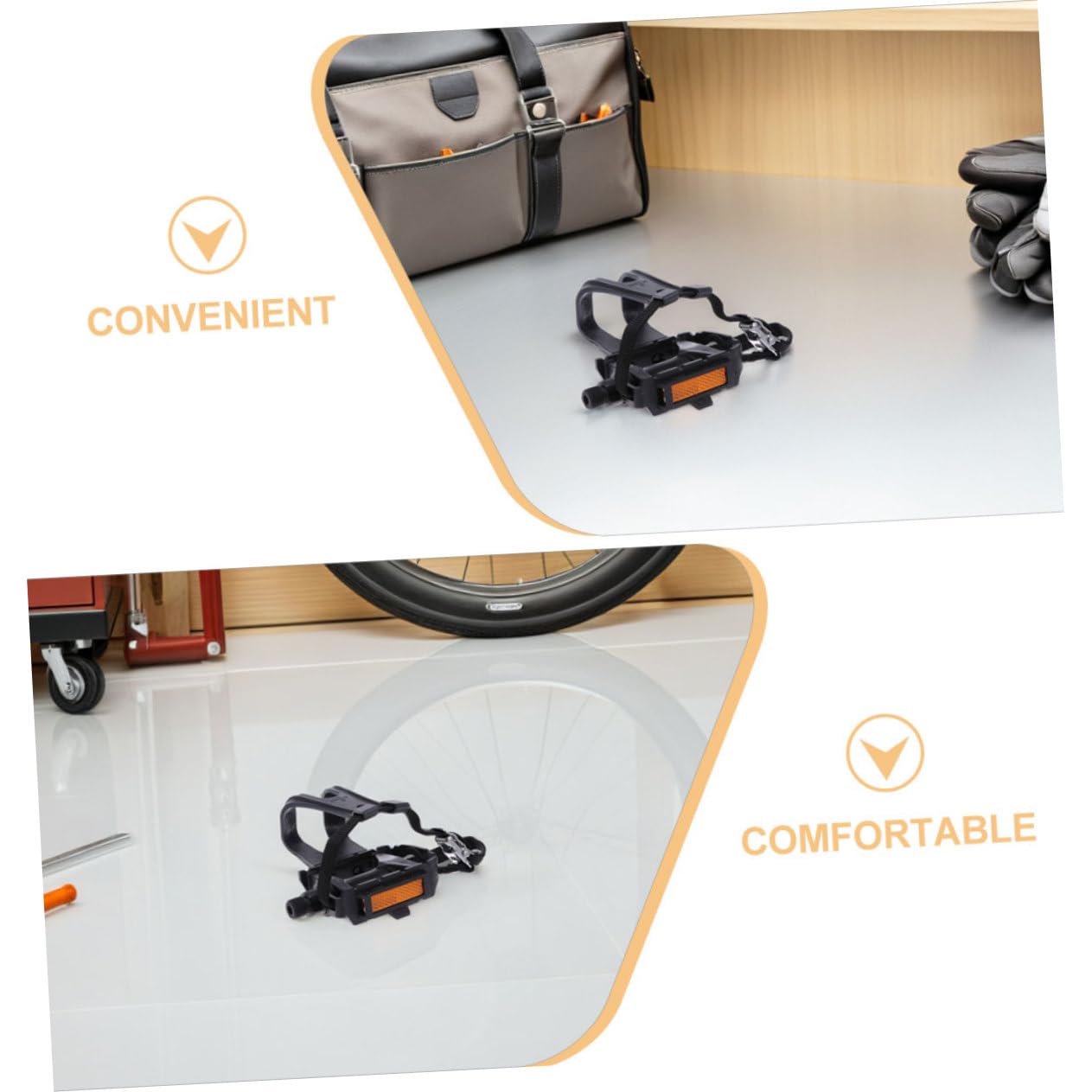 BESTonZON 2 Pares Correas para Pedales De Bicicleta Cierre De Gancho y Bucle Correas Reutilizables para Ciclismo Al Aire y Entrenamiento Gimnasio