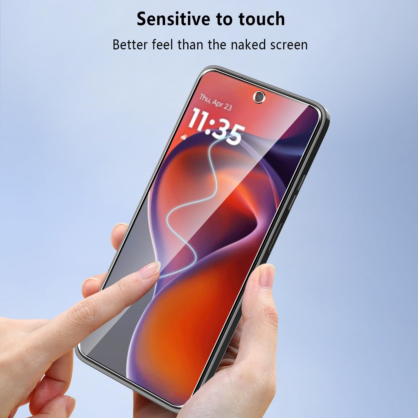 Pollachi [3 Pezzi Vetro Temperato per Motorola Moto G15/Motorola Moto G15 Power,Durezza 9H Anti Graffio,Anti-Impronte Senza Bolle,Pellicola Protettiva per Moto G15/G15 Power