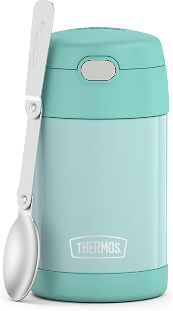 THERMOS FUNTAINER Frasco de alimentos isolado a vácuo de aço inoxidável de 473 ml com colher, menta