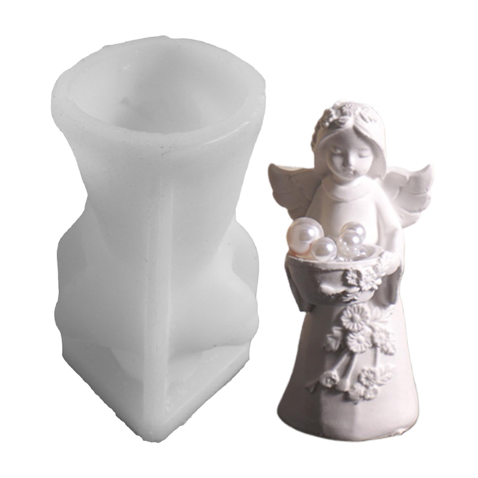 Moules à bougie en résine en forme d'ange de Noël en silicone