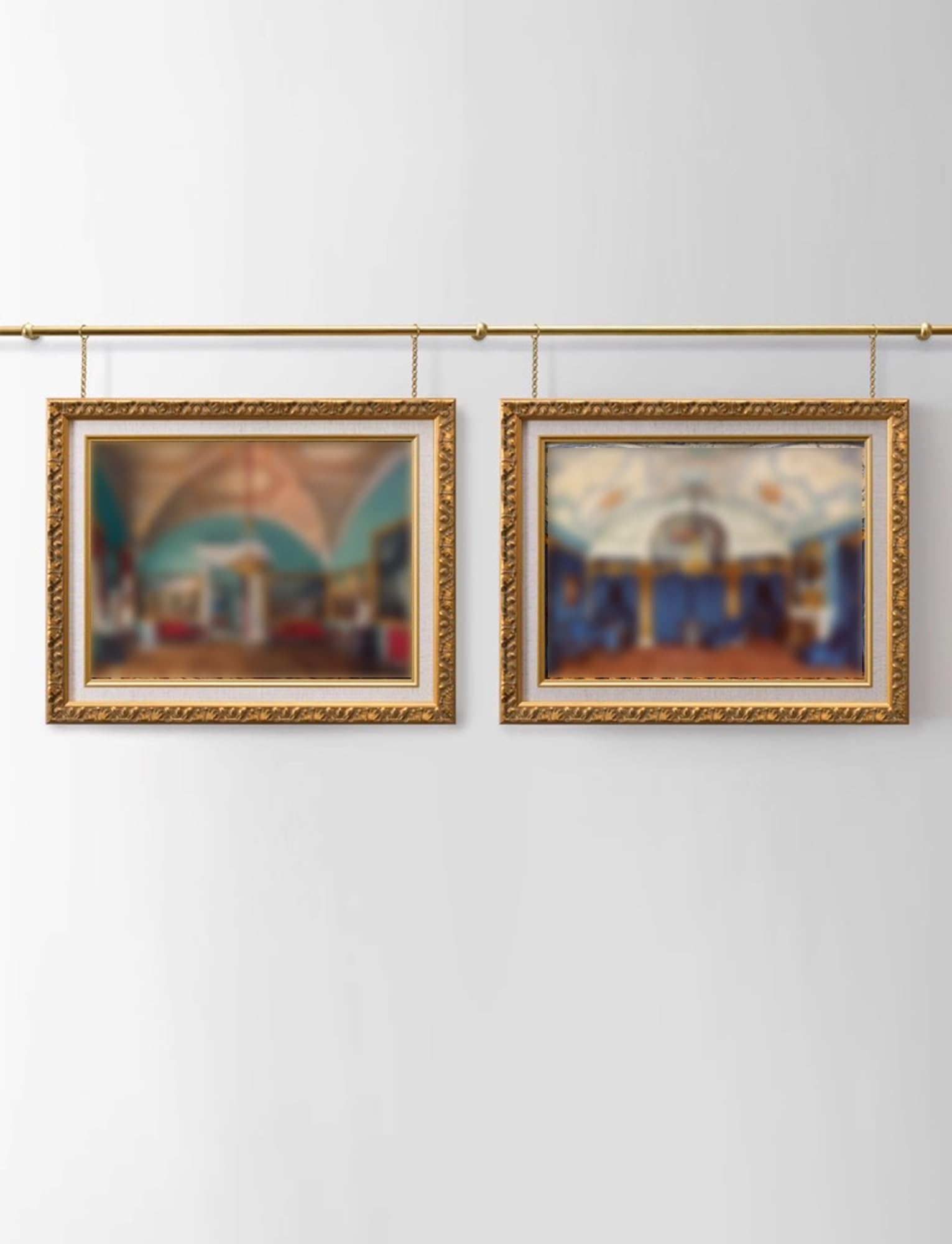 Generico Binario for Appendere Quadri, Kit for Appendere Quadri for Decorazioni da Parete in Soggiorno, Binario for Appendere Quadri su Cemento/cartongesso/Mattoni(L100cm/39.3in/3.3ft)