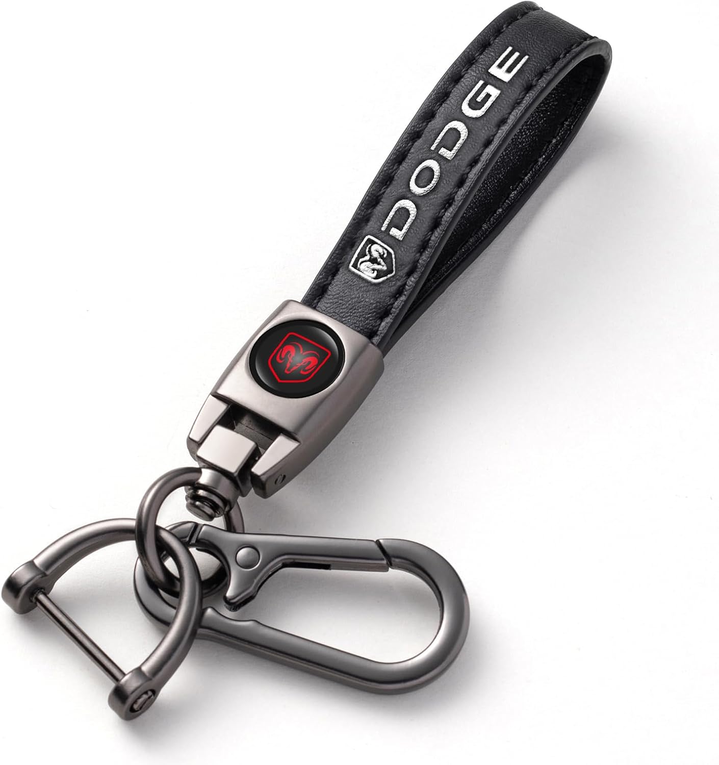 Leather Car Keychain Keyring for Baseball Fans, Car Key Fob Holder Keychain Lanyard for Baseball Fans