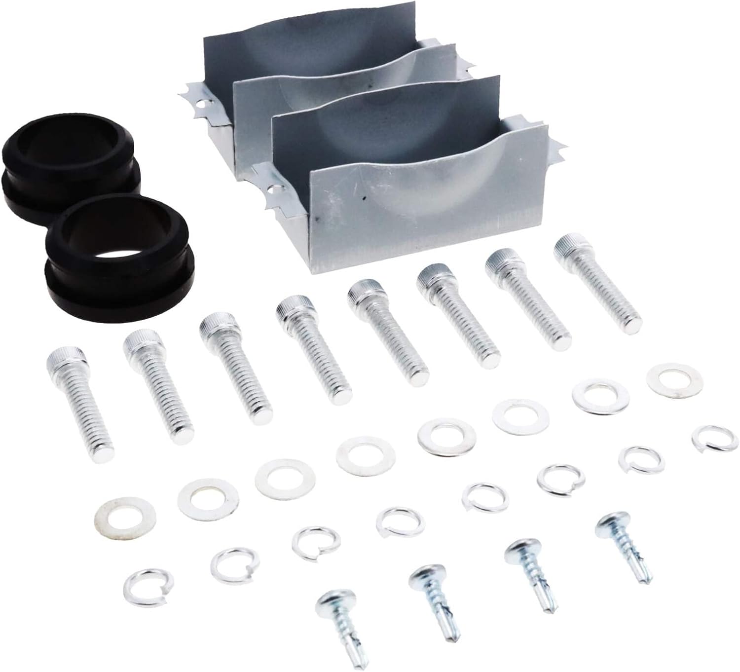 Top Street Performance Finned Aluminum Valve Covers, 2 9/16" Ht 1.25" Hole for 1958-1986 Chevy Small Block - Black