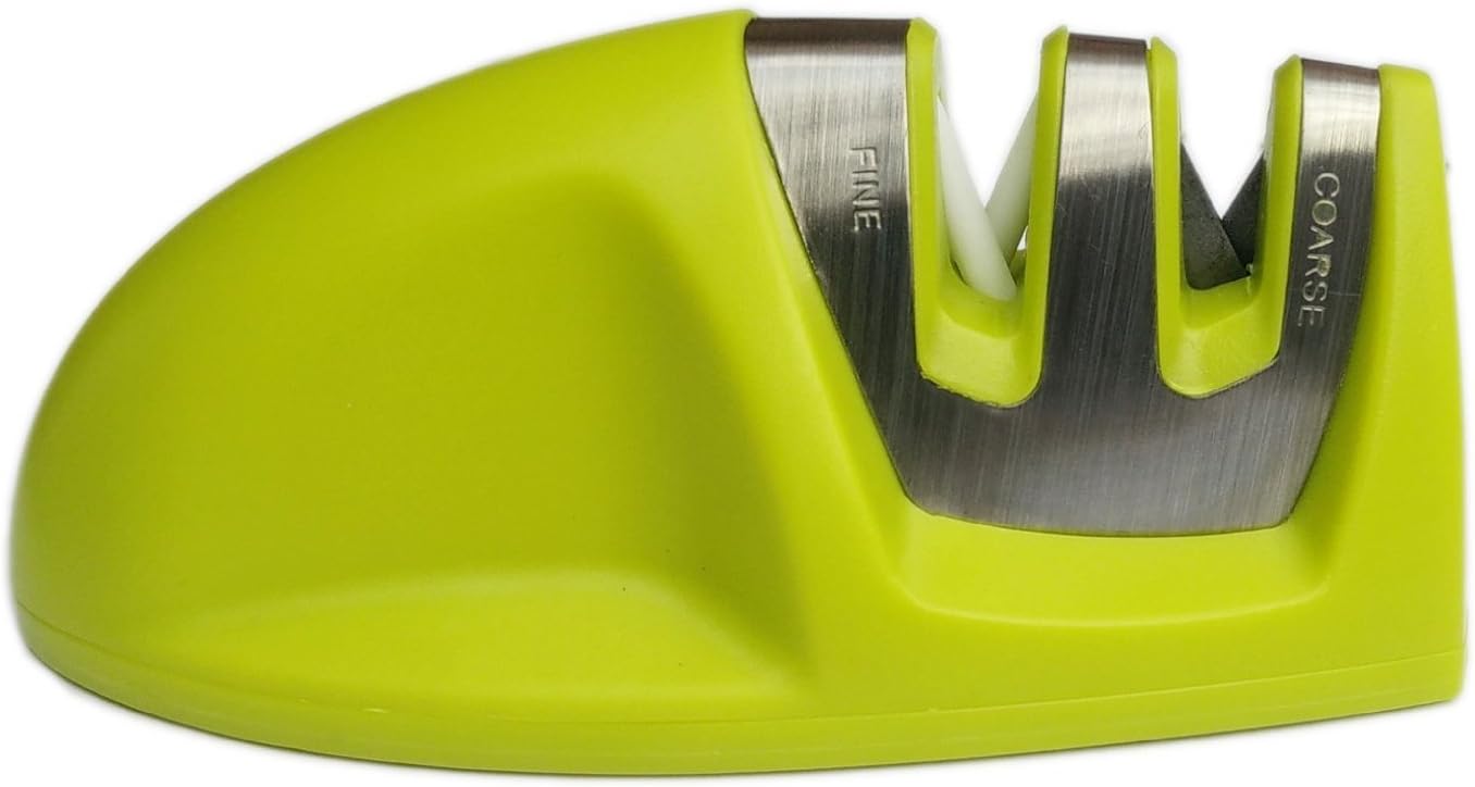 Portable Edge Grip Handheld 2 Stage Knife Sharpener-green