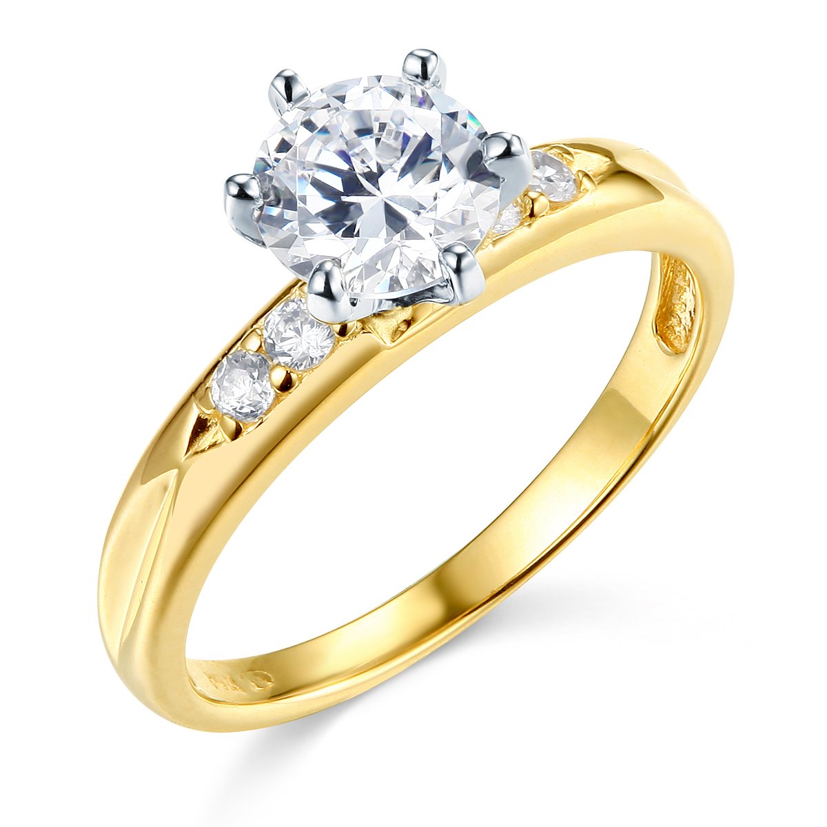 14K White or Yellow Gold Wedding Engagement Ring