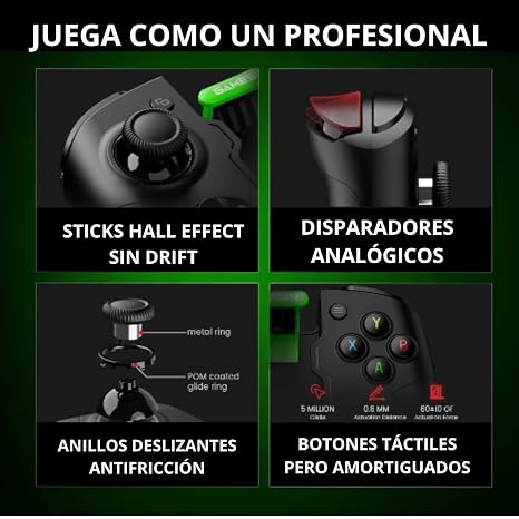 GameSir X4 Aileron Wireless Mobile Gaming Controller for Android with Hall Effect Sticks - Split Design with Carry Bag - Low Latency Bluetooth Connection - 1 Month Xbox Game Pass Ultimate