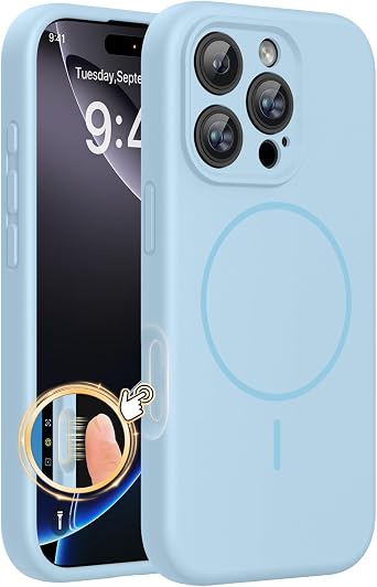 Miracase Magnetic for iPhone 16 Pro Case, Silicone, Clove Purple