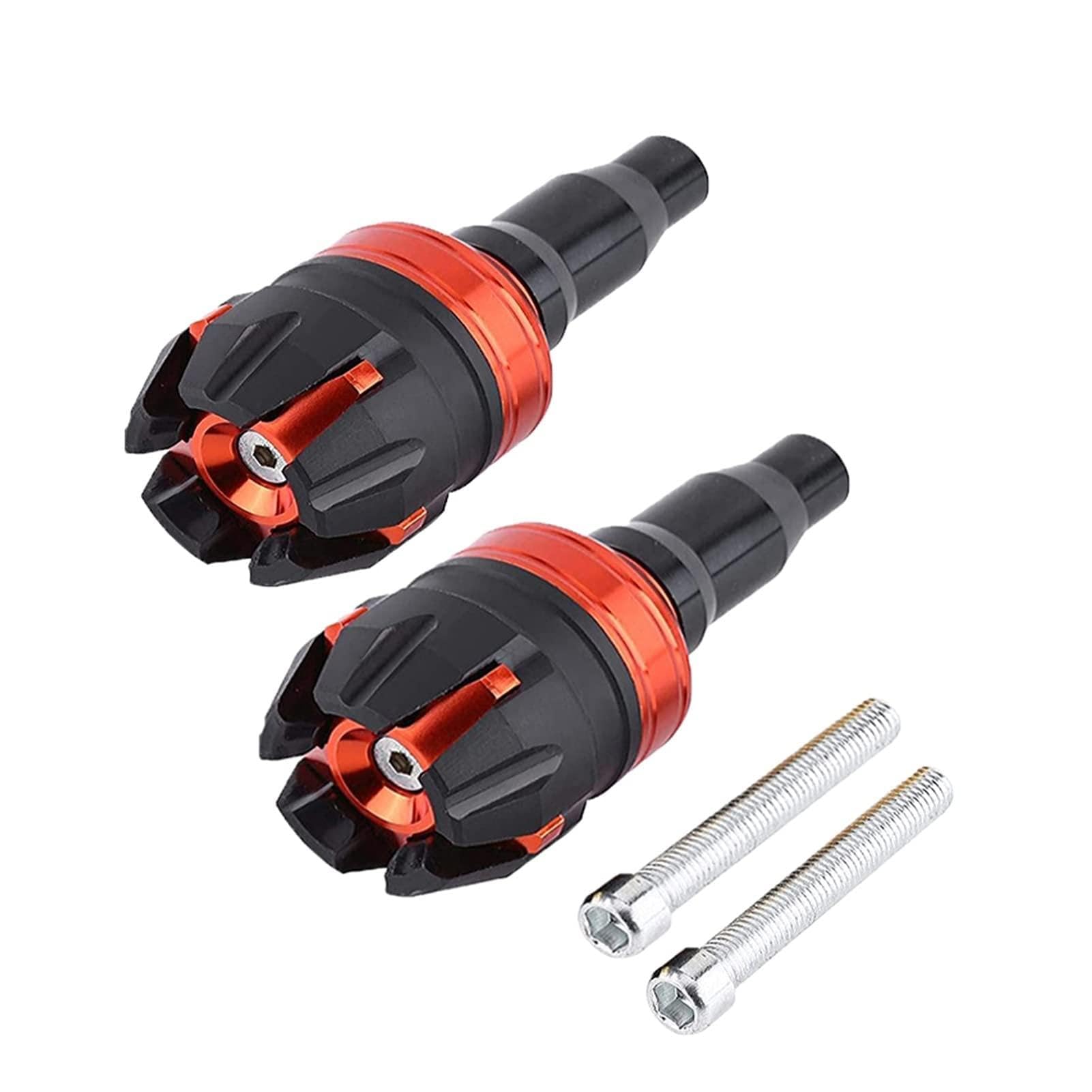 Protectores Falling Aluminio CNC Motocicleta Marco Slider Crash Pad Collision Anti Crash Caps M10 10 Mm Tornillo Universal Deslizadores Anti-Caída De Marco (Color : Naranja)