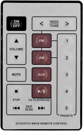 Miniatura 3 de Mando a distancia de repuesto Bose Acoustic Wave CD-3000 Sistema de música White SEA# (con soporte de montaje)