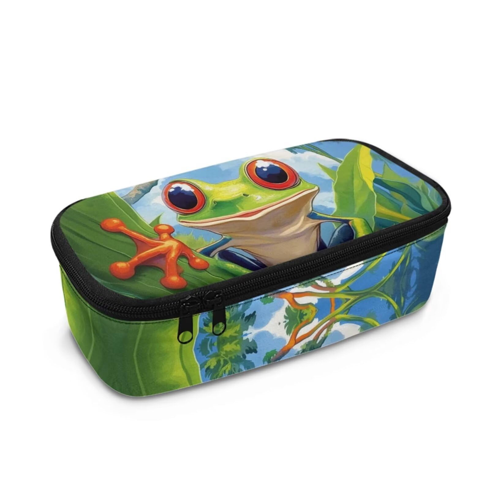 Howilath Kids Frog Large Pencil Cases for Girls Secondary/Primary School Pencil Pouch Big Capacity School Supplies Pencilcase — image 1