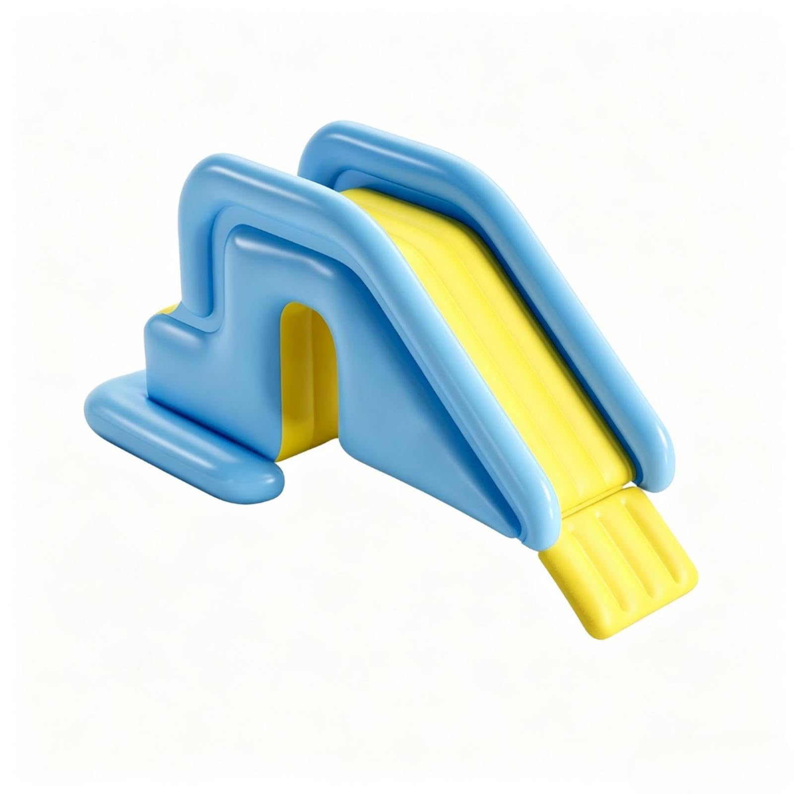 Inflatable Water Slide Anti-Rollover Inflatable Slide with Side Rails Stable for Children, Young Children, Swimming Pool, Backyard, Garden Vibrant Blue-Yellow-image-5