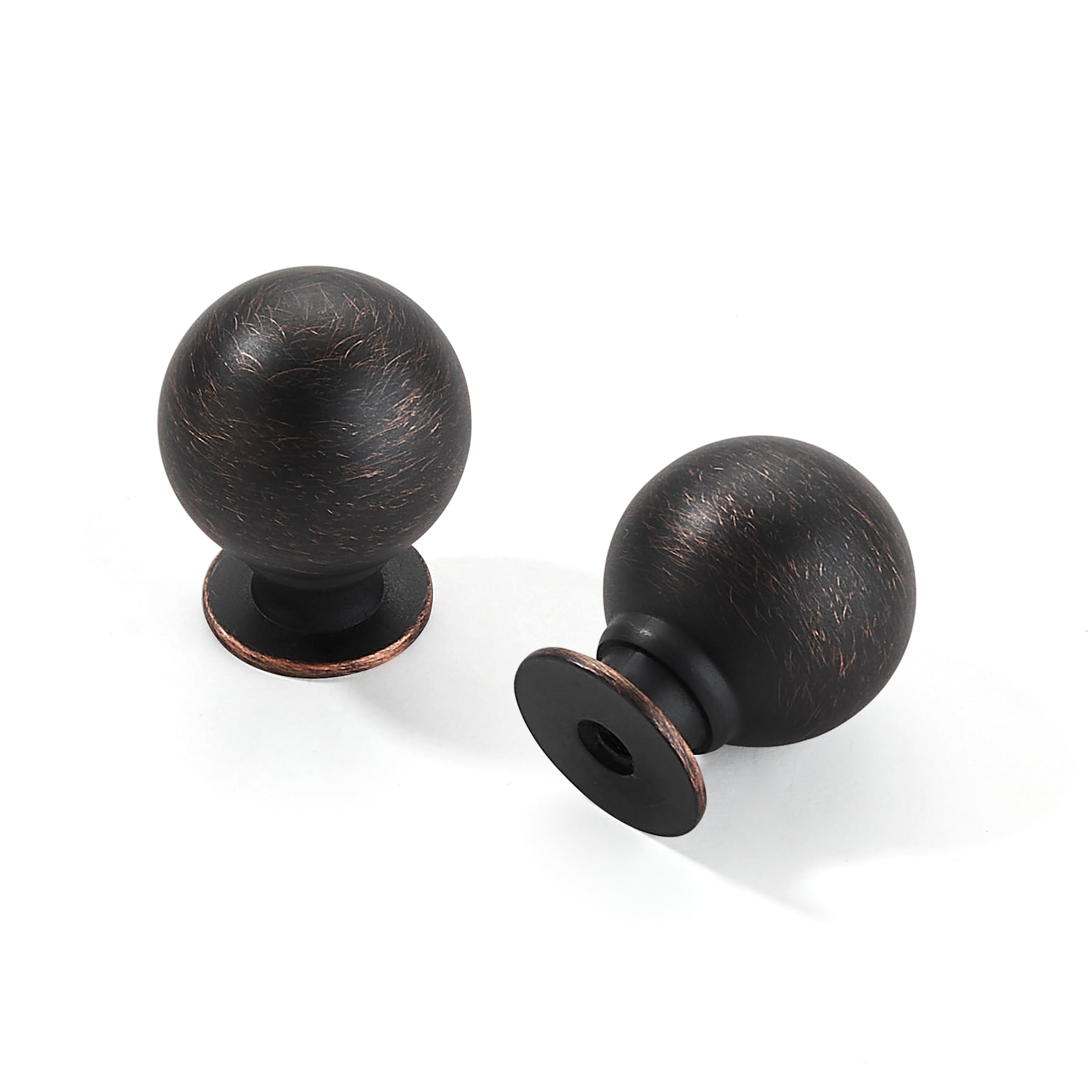 CABDM 10 Pack 1-1/4 Inch Solid Oil Rubbed Bronze Cabinet Knobs Large Heavy Duty Drawer Knobs Kitchen Cabinet Hardware Vintage Ball Knobs Pulls for Drawers. — image 1