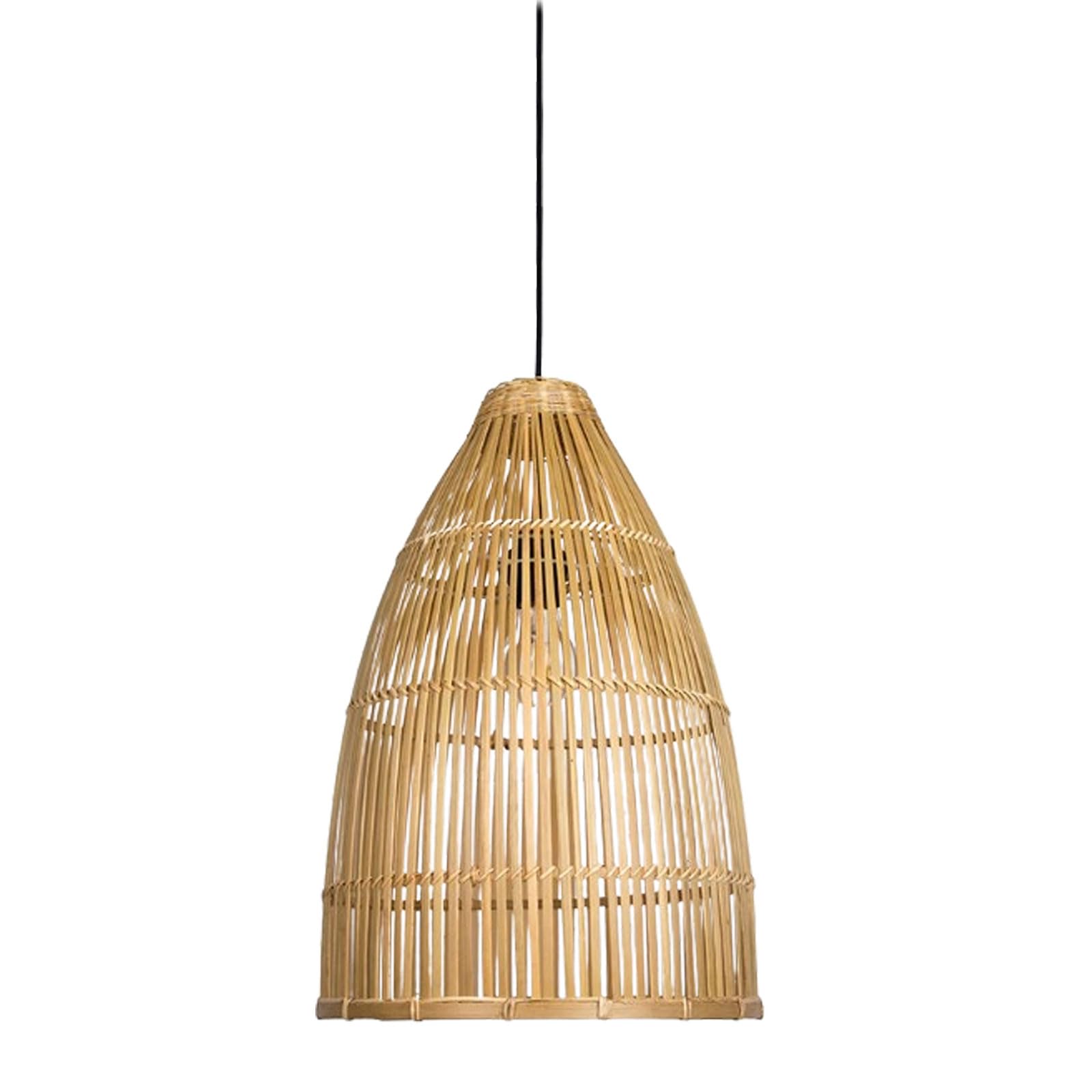 Lustre de ferme rétro en osier pour éclairage tamisé de salon