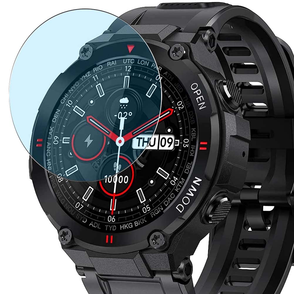 Vaxson 3-Pack Anti Blue Light Screen Protector, compatible with Segorts K22 1.28" smart watch smartwatch, Blue Light Blocking Film TPU Guard [NOT Tempered Glass Case Cover ]