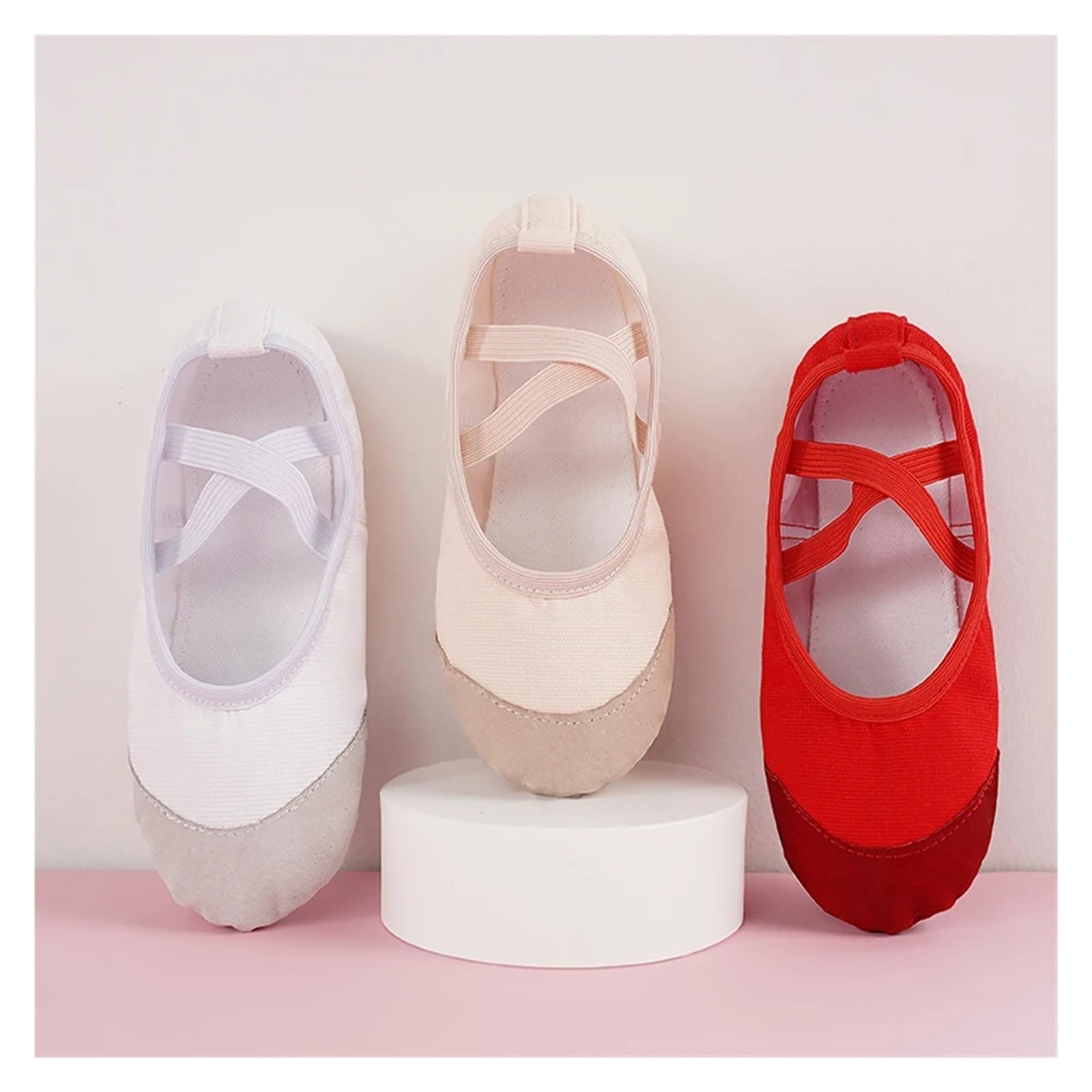 Zapatillas De Ballet Zapatillas de ballet suela blanda, antideslizantes, profesionales, gimnasia for adultos y con dividida para danza