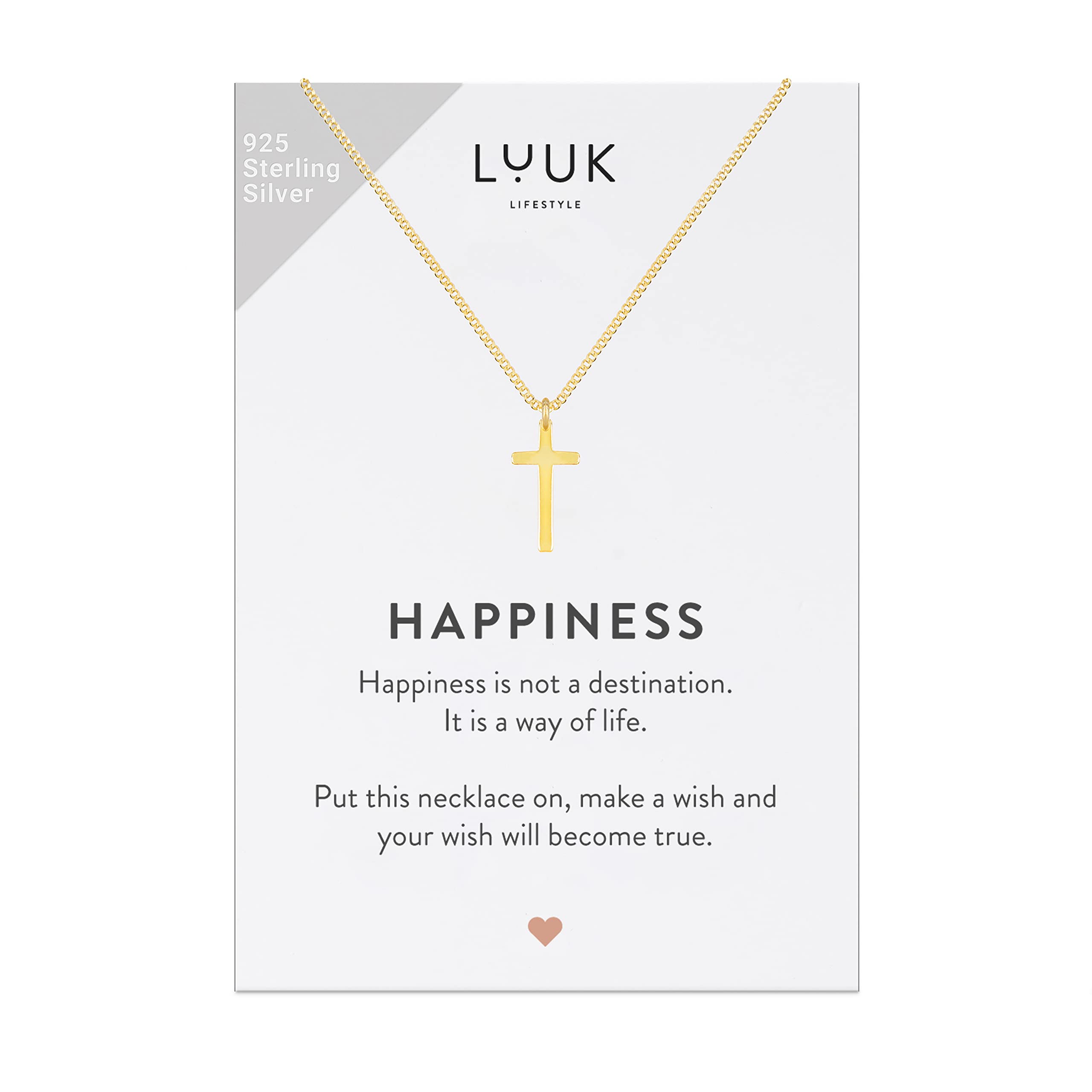 LUUK LIFESTYLE Collares de Plata Ley 925 para Mujeres con Diferentes Colgantes, Joyas de Moda para Verano, Vacaciones, Amantes del océano, mar, Idea de Regalo para Novia, Color Plata, Oro Rosa Dorado