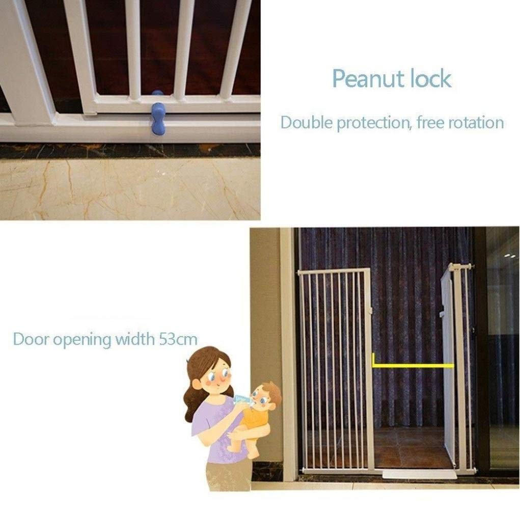 LYGXWJFC Barrera de Seguridad para Mascotas Extra Alta 130 cm - Barrera de Malla Extensible 74-76,9 cm - Antisalto para Perros y Gatos - Ideal para Uso doméstico y protección de Mascotas