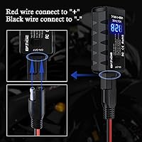 Vista 3 de BATIGE Motorcycle USB Charger SAE to USB Adapter Type C and Quick Charge USB 3.0 with Voltmeter, ON/Off Switch and 3.6FT SAE Extension Cable