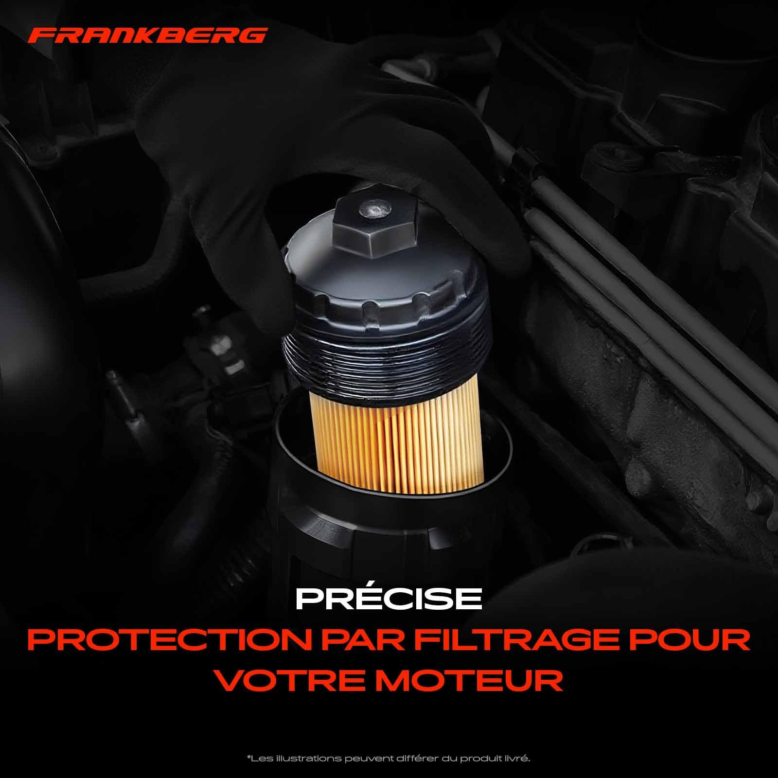 Frankberg filtre à huile du refroidisseur d'huile 8585237 | Compatible avec: Fourgonnette de tourisme active F45, X1 F48, 2 Gran Tourer F46, M.i.n.i Cabriolet F57, M.i.n.i F56
