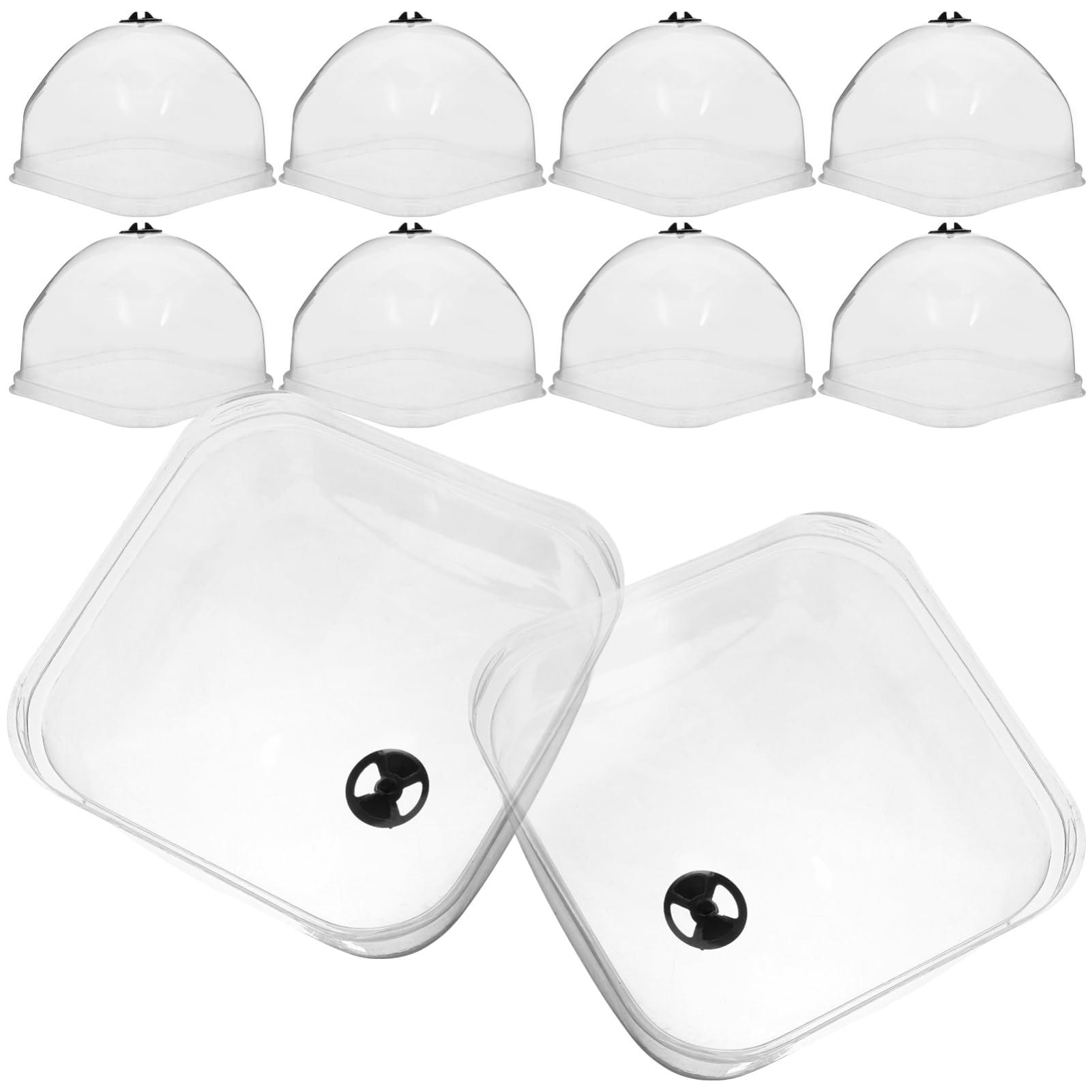 Toyvian 3 Ensembles Cloche De Protection pour Plantes Couvercle Humide pour Semis Abri Gel Et Humidité De Diamètre pour Jardinage 10 Pièces * 3