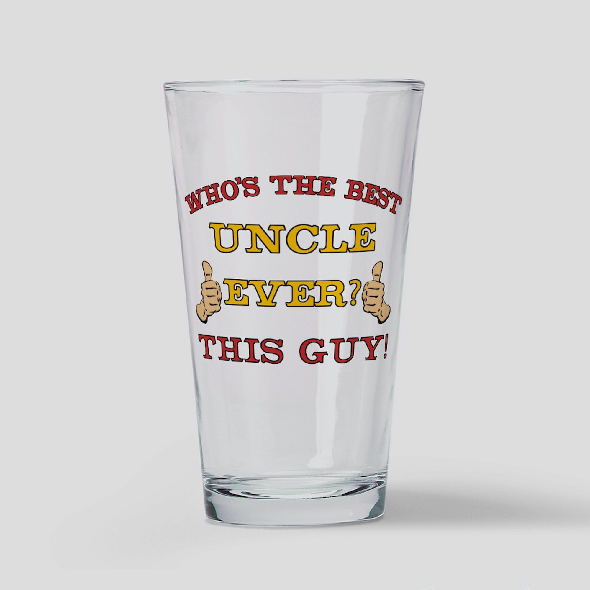 CafePress Best Uncle Ever Pint Glass, 16 oz. Drinking Glass