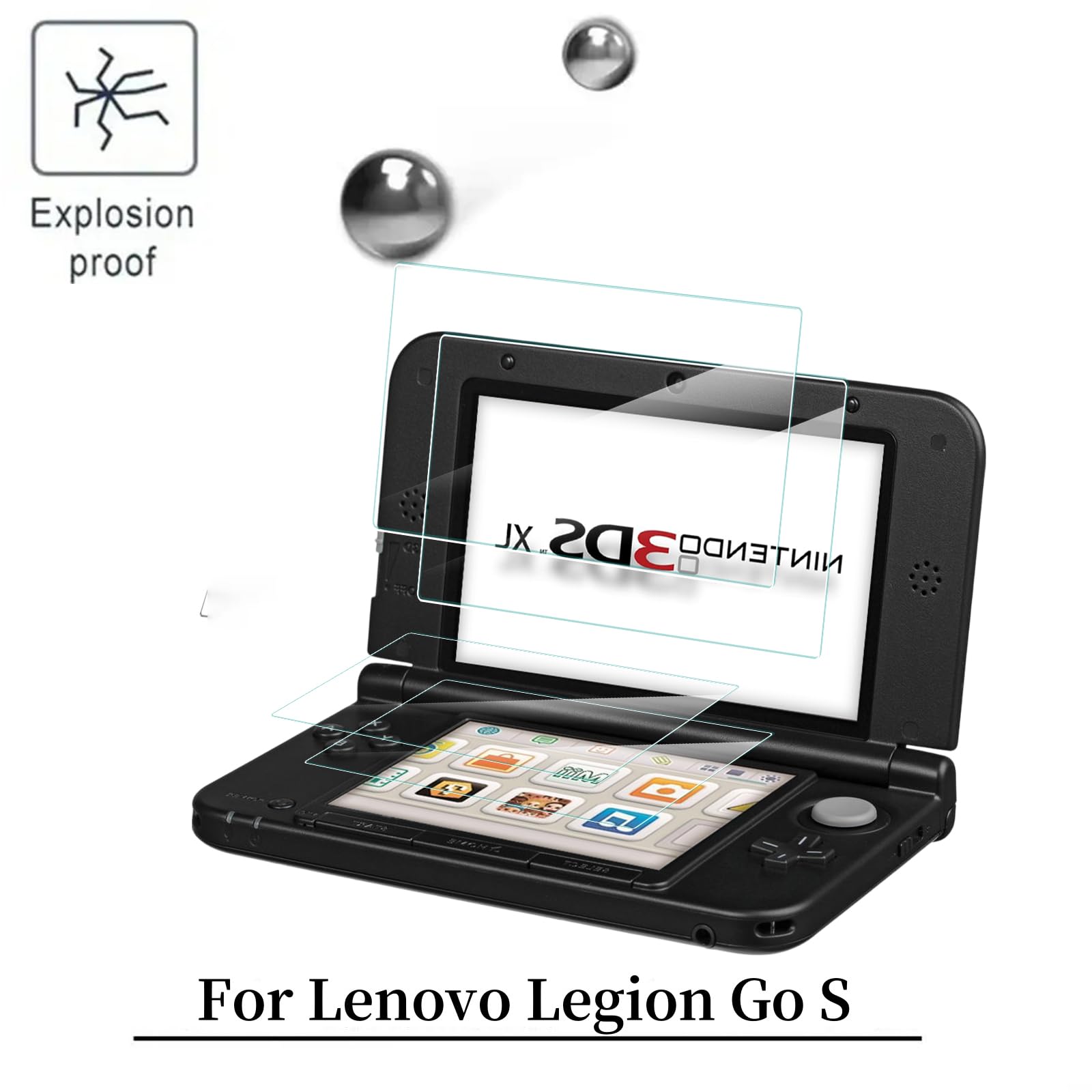 MEMELOKA Verre Trempé pour Nintendo 3DS XL/3DS LL, 2+2 Pièces 9H Dureté [Anti-Rayures][Sans Bulles][Haute Définition] Protection Écran