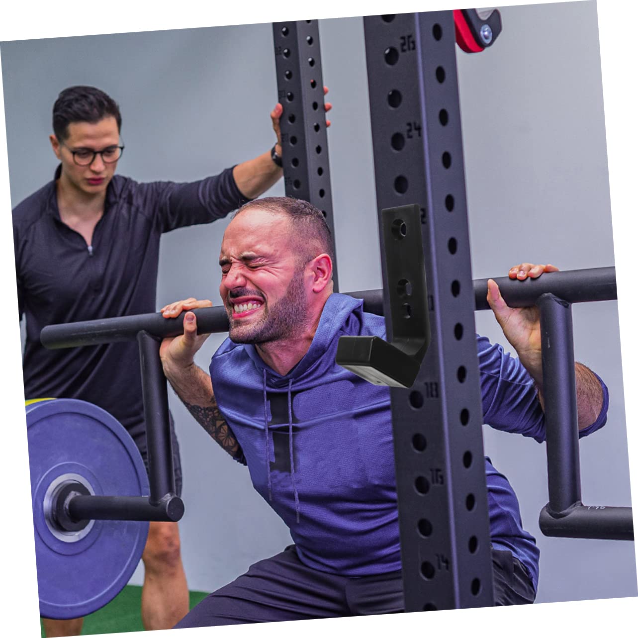 Gogogmee 4Pcs Wall Mounted Barbell Rack Durable Gym Storage for Barbells Dumbbells Easy Installation Lightweight Design for Home Fitness Organization