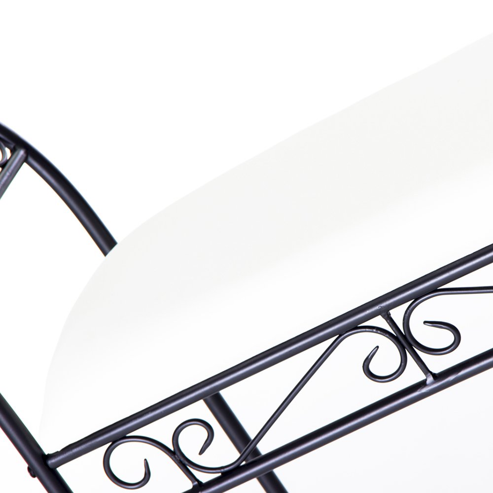 Banqueta pie de Cama árabe Negra de Metal para Dormitorio Arabia - LOLAhome