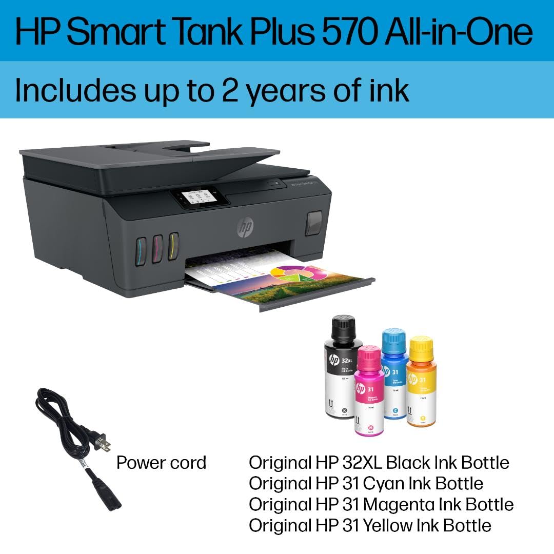 HP Smart Tank Plus 570 Printer - 2 Years Ink Included -6