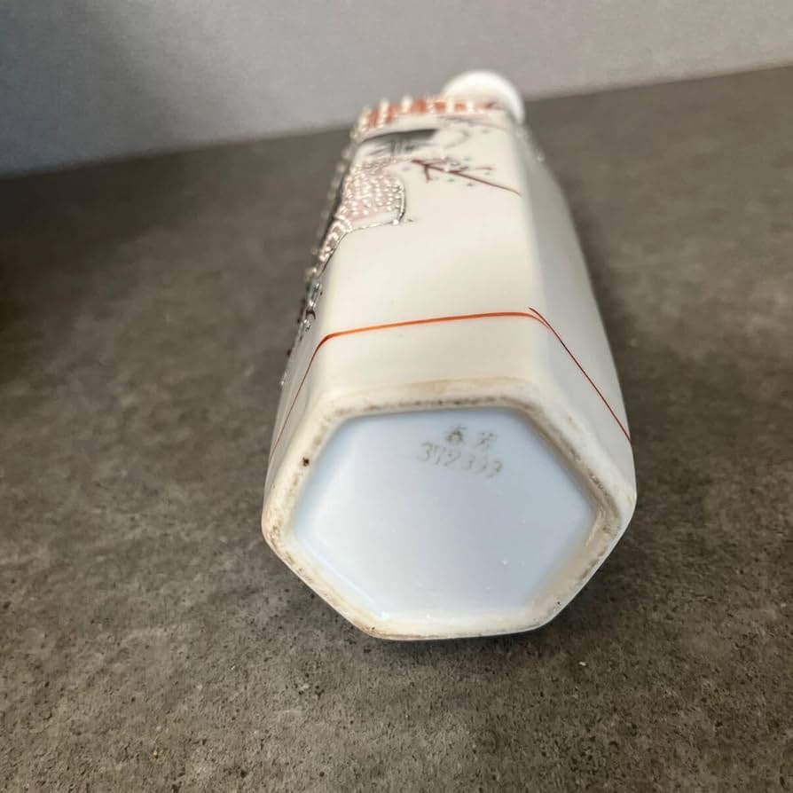 Amazon.co.jp: 清水焼鳴き徳利鶯徳利六角形酒器鶯徳利京都清水銘