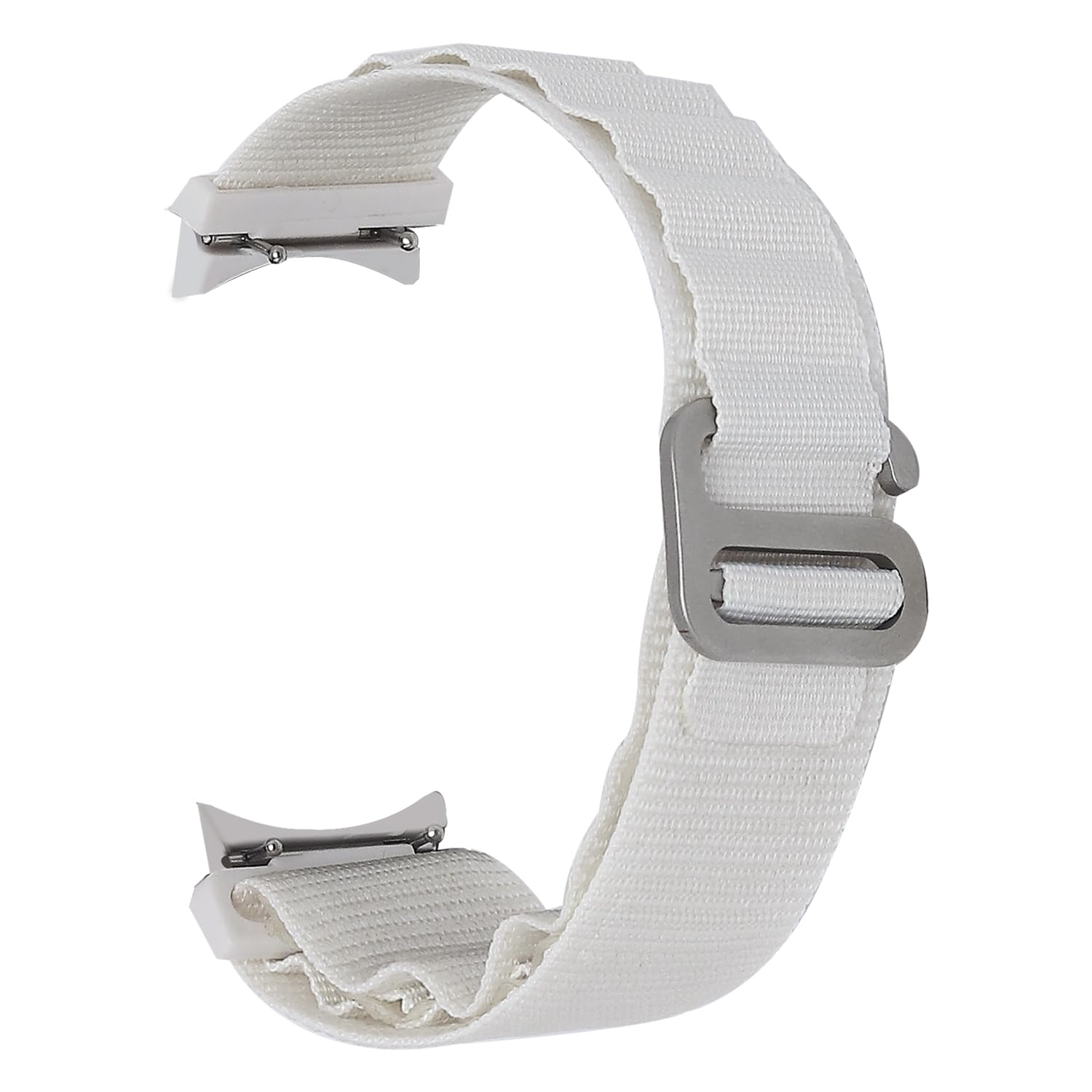 Amazon Basics Watch Strap, Compatible with Samsung Galaxy Watch5 Pro 45mm, Watch5, Watch4 Classic, Watch 4, Watch3, Watch Active 2, Watch Active and Watch (Milanese, Double-Layered Woven Nylon, White) (B0C8TCMTYK) Amazon Price History, Amazon Price Tracker