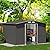 YONUNYE 8' X 10' Outdoor Storage Shed, Garden Tool Shed with Double Sliding Door and Sloping Roof, Metal Shed for Backyard Patio Lawn to Store Utility and Tools, Grey