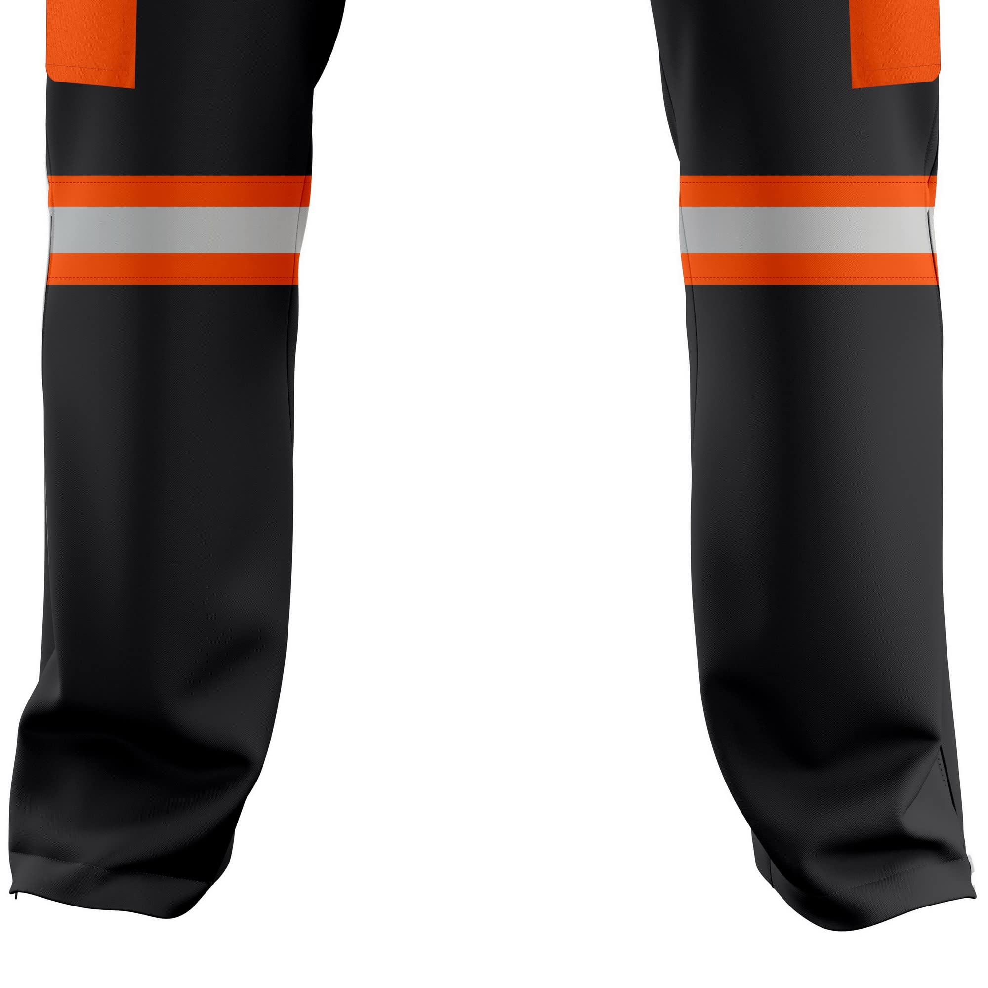 Mens High Visibility Hi Vis 2Tone Jogging Trousers Bottoms Reflective Tape Cuffed Workwear Joggers