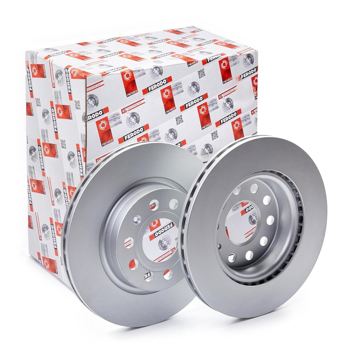 2x FERODO Disco de freno Delantero Ø280mm Altura: 49,5mm Espesor: 22mm ventilado DDF1223C Compatible con VW Golf 6 5K1 Golf 5 Hatchback 1K1, AUDI A3 Sportback 8PA, SKODA Octavia II Combi 1Z5, SEAT
