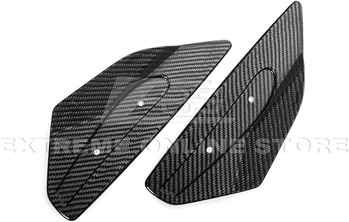 Miniatura 9 de Repuesto para modelos Chevrolet Corvette C8 2020 actuales con alerón de ala alta  Par de aletas laterales de ala trasera de fibra de carbono estilo