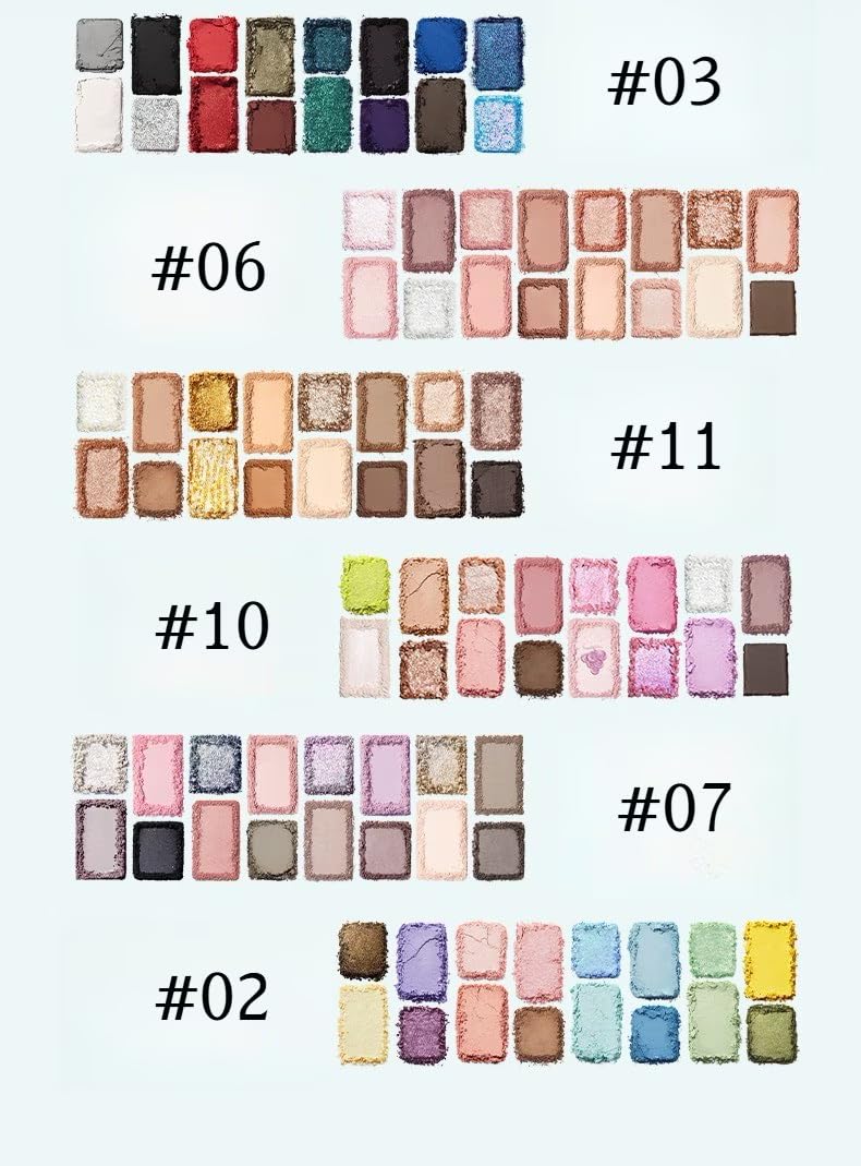 Amazon.co.jp: CHEERYEP アイシャドウパレット 16色 マット&ラメ アイ