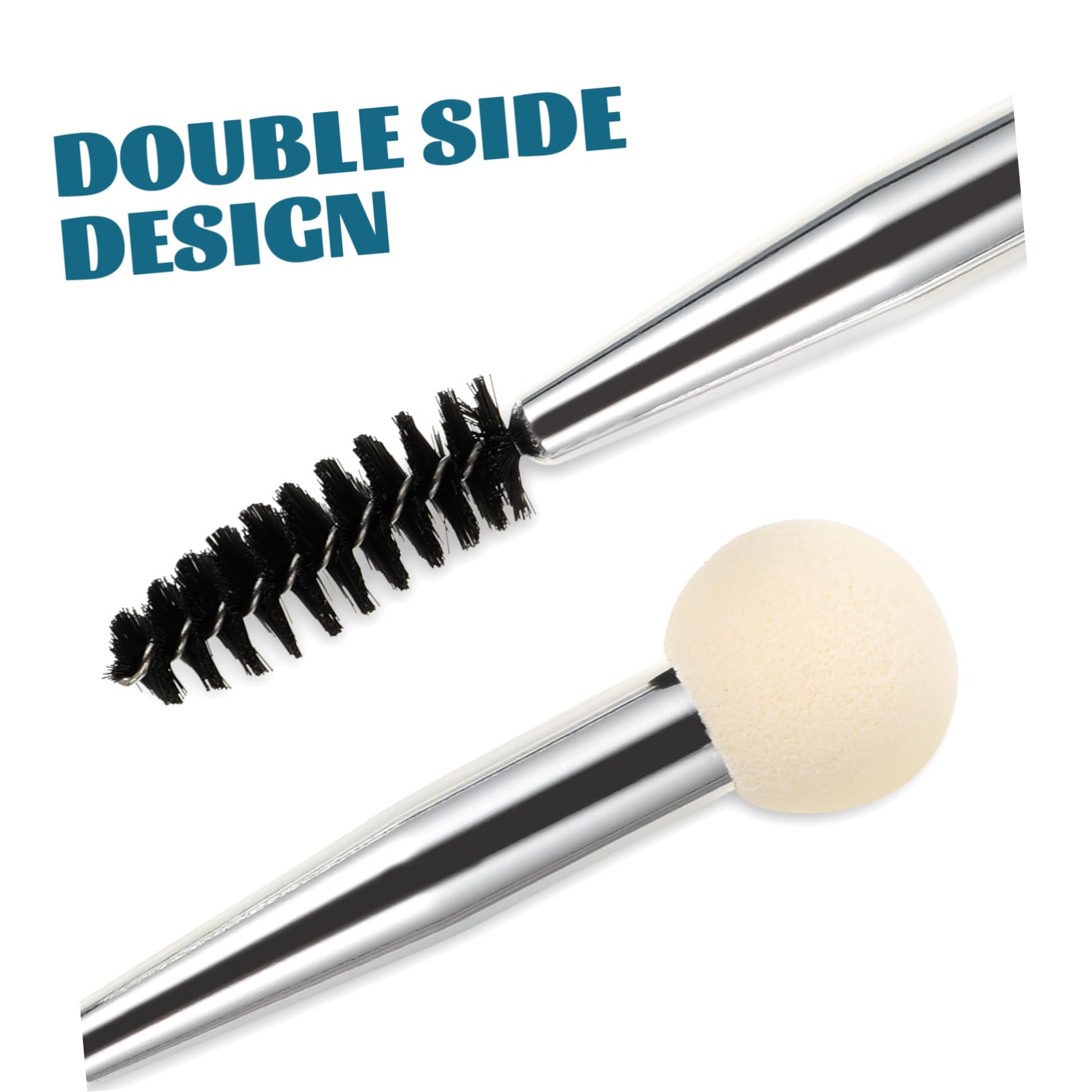 FRCOLOR 30 pennelli per il trucco in spugna per sopracciglia, spugne per il trucco del viso, spugna per il trucco, spugna per il trucco, pennello per eyeliner, tubo in alluminio, crema