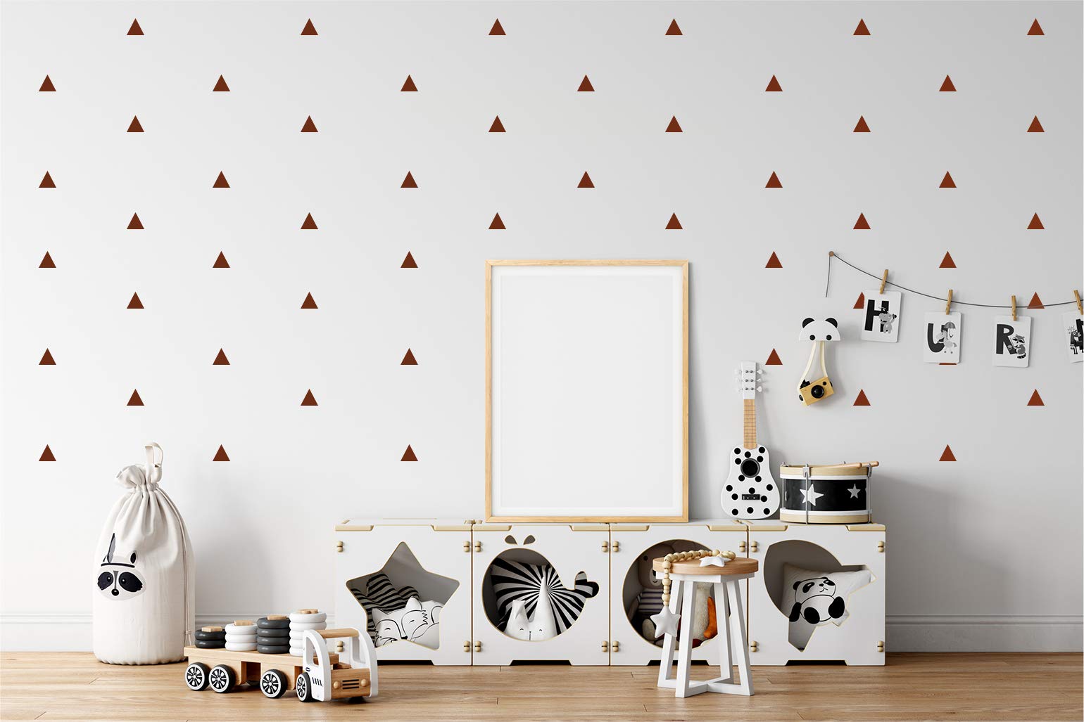 StickerDeen | Triangle Arizona Style Polygon Shape Decoration Removable Window, Furniture, Nursery Wall Art Vinyl Decal Stickers Gift | (Pack 80) ( Black