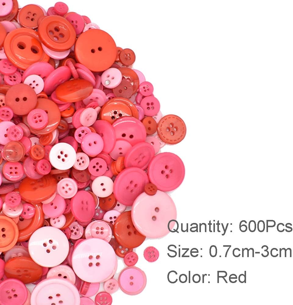 650 PCS Assorted Size Resin Round Buttons DIY Craft Sewing Decorations for Kid's Painting (ArmyGreen)