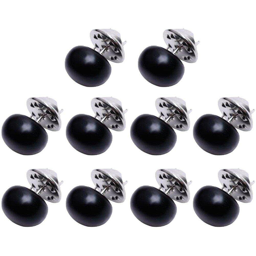 Casiler Women's Black 10Pcs Shirt Brooch Buttons Safety Brooch Pin For Clothing Dress