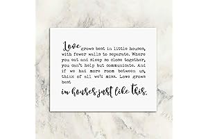 Love Grows Here Sign - Farmhouse Wall Decor for Family Room