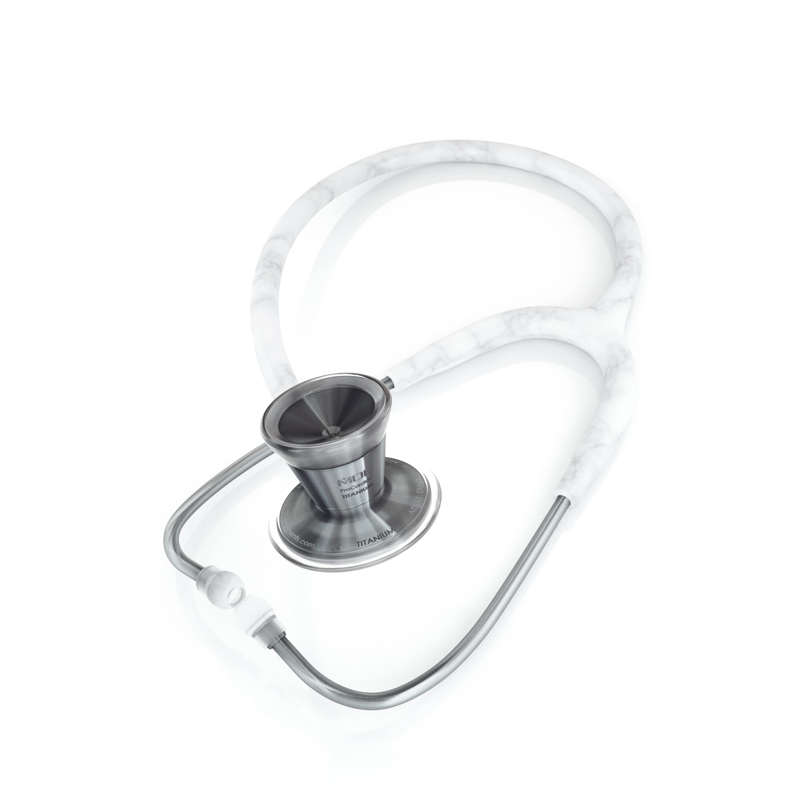MDF Mármol/Metalika ProCardial Estetoscopio de Cardiología, Titanio Ligero, MDF797TMBMT + MDF Portátil Estuche Rígida para Estetoscopio - Mediano (MDFSCM12)