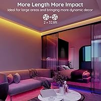 Vista 2 de Govee LED Strip Lights, 65.6ft RGB LED Light Strip with Remote Control, 20 Colors and DIY Mode Color Changing Light, Easy Installation LED Lights