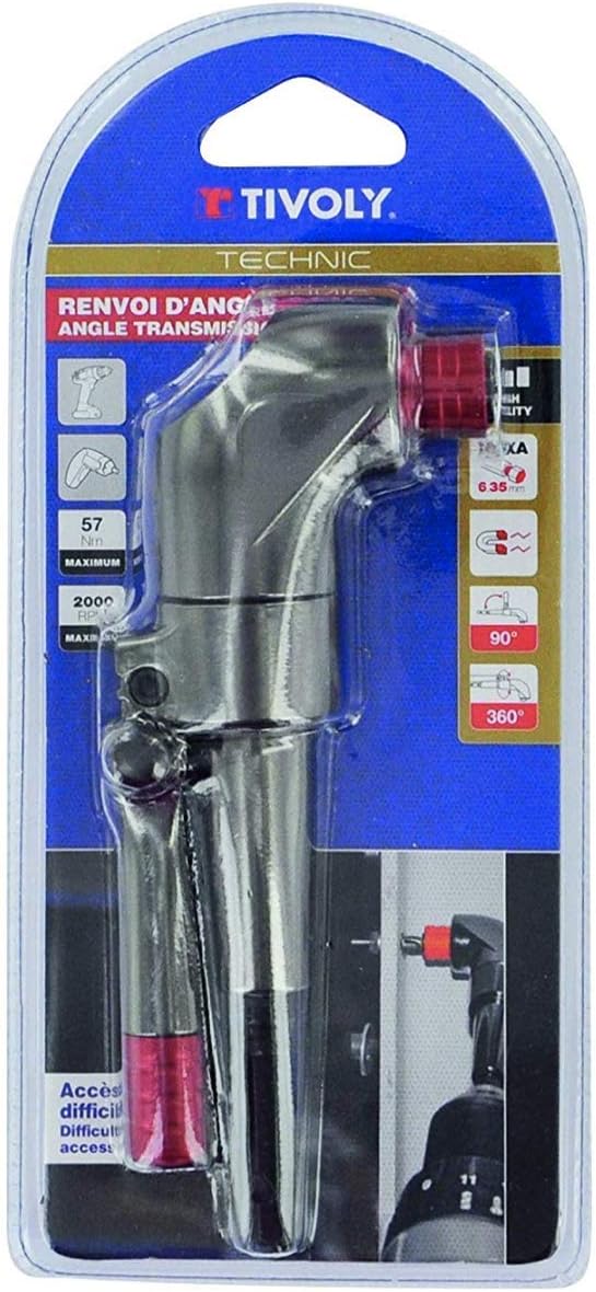 TIVOLY - 57 Nm Right-Angle Driver - 360° Adjustable Handle - for Tight and Inaccessible Areas - Up to 2000 RPM