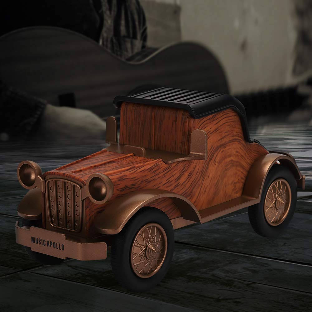 WISENOVO Haut-Parleur Bluetooth, Forme de Voiture Rétro Vintage avec Son Clair, Portable sans Fil pour la Maison et Les Voyages, Plastique ABS, Batterie 1500 MAh